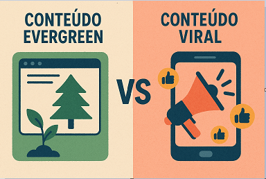 Conteúdo Evergreen versos Conteúdo Viral